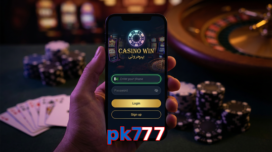 Main screen of Pk777 login page for PK players